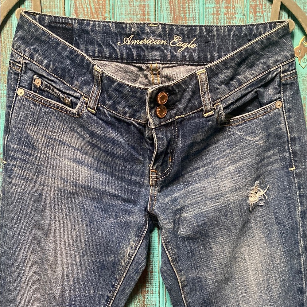 American Eagle Outfitters Blue Boot Cut Jeans - Picture 2 of 10